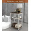 3-Tier Side Table Heavy Duty Rustic Brown White 7