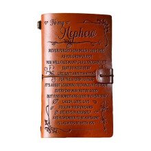 Leather Journal Notebook with Engraved Design 1 Pack