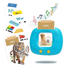 Italiaanse sprekende flashcards met audio-uitspraak voor kinderen, blauw, 144 woordenschatkaarten, nieuwe aanwinst