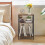 Record Player Stand 3-Tier Rustic Brown Holds 100+ Albums 5