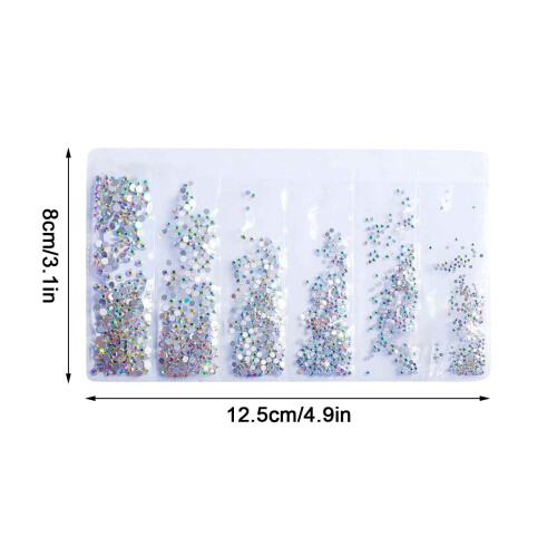 Clear Crystal Rhinestones Flatback Glass Gems 2 packs 2