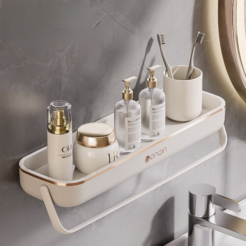 Wall Mounted Bathroom Organizer Shelf Multitier