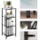 Tempered Glass Standing Shelf Gold 5-Tier 7