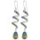 Crystal Leverback Earrings 18K White Gold Plated 3