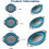 Collapsible Colander Set Heat-Resistant 3-Piece Blue 2