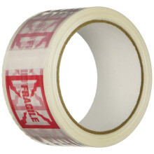 Cinta de sellado de cartón impresa 3M 371 - 2 in. x 55 yds. con letra roja "Frágil"