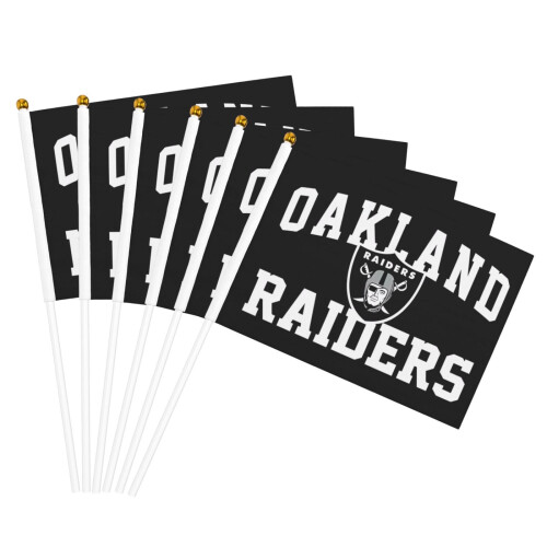 Raiders Team double-sided hand-waved mini flag 5.5x8.2 in 2