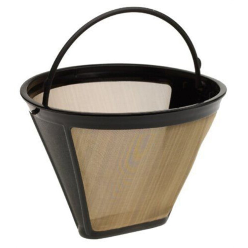 Black Gold Coffee Filter Cone Style 4-Cup Reusable