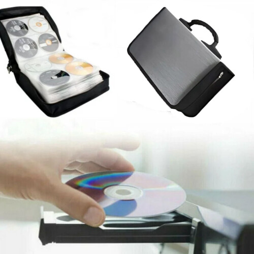 Portable CD DVD storage bag with zipper blue 2