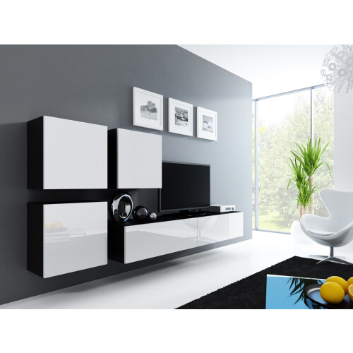 Cama Square cabinet VIGO 50/50/30 black/white gloss 1