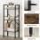 Ladder Shelf Metal Frame Rustic Brown 3 Tier 5