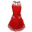 Women's Plaid Bowknot Pocket Apron Adjustable Lace-up 1