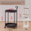 WSYW Side Table with Wheels White 2-Tier Waterproof 2