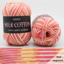 Gradient Milk Cotton Yarn 50g Soft Knitting Wool