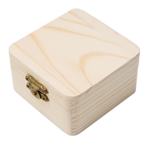 Caixa de artesanato em madeira inacabada, tamanho mini, com tampa articulada, 7,6 cm (3 polegadas). 2