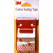 Cinta de sellado de cartón 3M 161S-36-ESF, 1.88 in x 400 in (48 mm x 10,1 m)