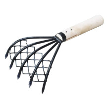 Clam Rake with Mesh Net 5-Tine Long Handle 15 Inch