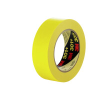 Cinta de enmascarar amarilla 3M 301+, 1.5 pulgadas x 60 yardas