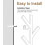 Wall Mounted Coat Rack Metal Modern 16 Inch 6