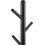 Solid Wood Coat Hanger Stand Black 1 Piece 5