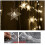 96 LED Snowflake Curtain Lights 11.5ft White 7