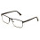 Men's optical frame rectangular metal reading glasses +2.50 2