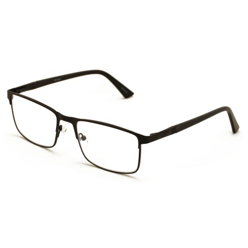 Men's optical frame rectangular metal reading glasses +2.75 1