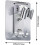 Removable Shower Head Holder with 2 Hooks Adjustable Wall 2