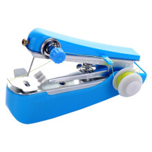 Portable cordless sewing machine for fabrics