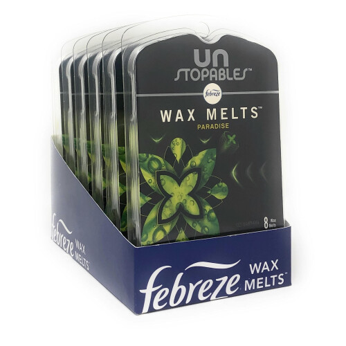 Febreze Febreze Unstopables Cires Parfumés, Paradis, 8 unités (Pack de 6)