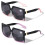 Women's Oversized Square Bifocal Reading Sunglasses +1.75 2 1