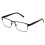 Men's Premium Rectangle Reading Glasses Metal Frame with 1