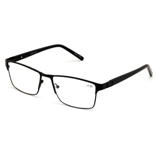 Men's Premium Rectangle Reading Glasses Metal Frame with