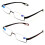 Reading Glasses Featherweight Half Rim +1.50 2 Pairs 2