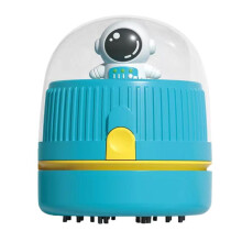 Aspirateur de Bureau à Main avec Veilleuse, Sans Fil, Rechargeable par USB, Bleu