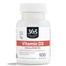 365 by Whole Foods Market, Vitamine D3 2000 IU, 100 Softgels