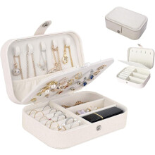 Jewelry Box for Girls White Small Organizer for Necklaces
