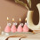Strawberry-shaped scented soy wax candles 8 pcs 5