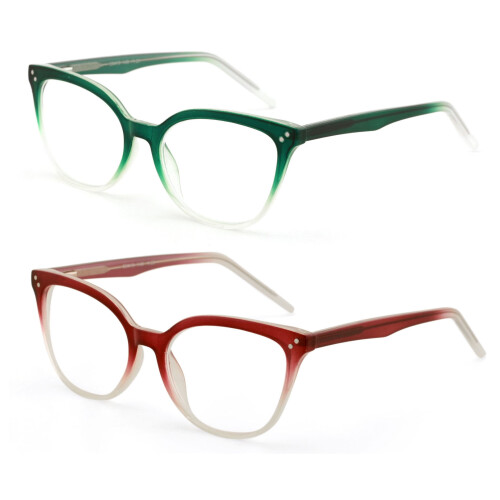 Women's Cateye Optical Reading Glasses +2.00 2 Pairs 1