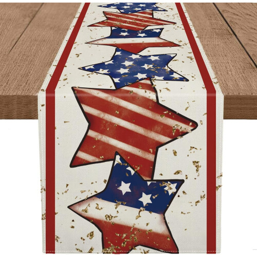 4th of July table runner patriotic stripe design 1 pack 1