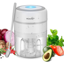 Electric Mini Food Chopper White 250ml with 3 Blades