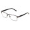 Men's Premium Rectangle Reading Glasses Metal Frame with 1