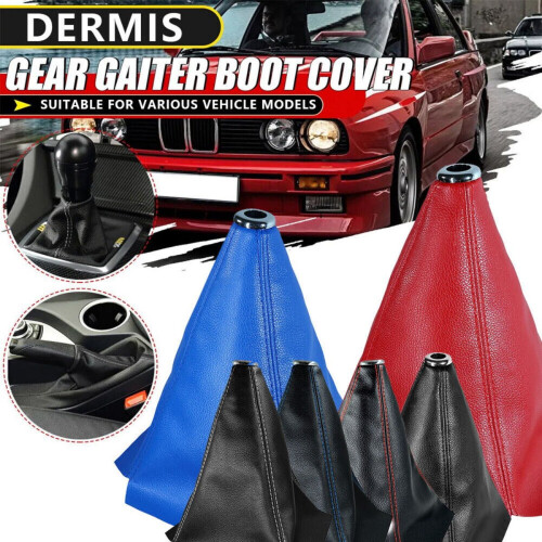 Universal Shift Knob Boot Cover PVC Leather 6pcs 2