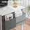 Computer Desk Wood Modern Simple 40 Inch White 4