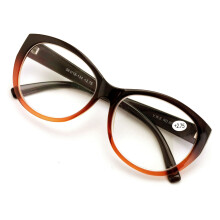 Women's oversized reading glasses clear lens oval leopard