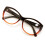 Women's oversized reading glasses clear lens oval leopard 1