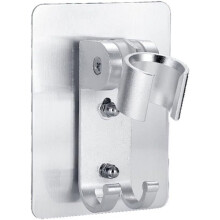 Removable Shower Head Holder with 2 Hooks Adjustable Wall