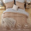 Twin Comforter Set Beige Vertical Stripe 5-Piece 2