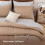 Twin Comforter Set Beige Vertical Stripe 5-Piece 3