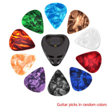 Guitar picks with stick-on holder set 10 pcs